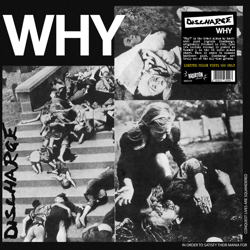 DISCHARGE (ディスチャージ)  - Why (Italy 500枚限定再発「レッドヴァイナル」 LP/ New)
