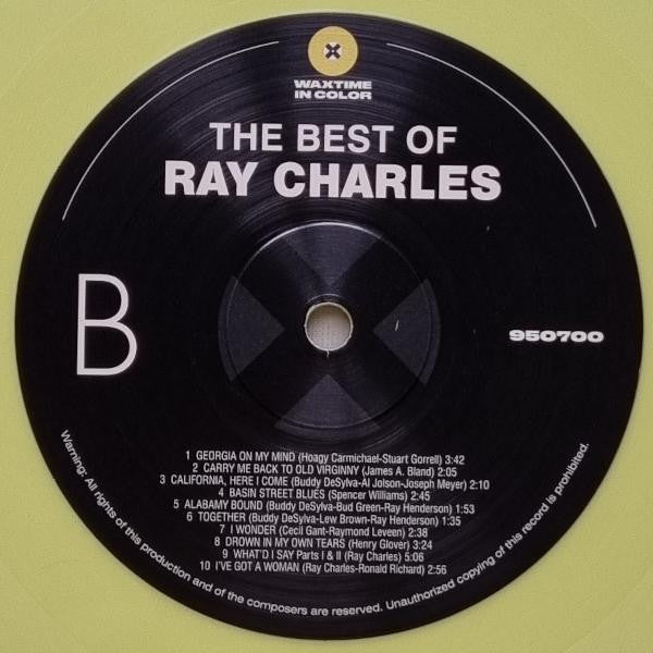 RAY CHARLES (レイ・チャールズ)  - The Best Of Ray Charles (EU 限定「イエローヴァイナル」180g LP/New)