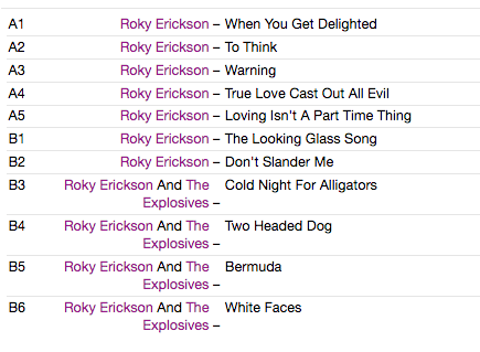 ROKY ERICKSON  (ロッキー・エリクソン)  - Openers (EU 限定復刻再発アナログ LP/New)