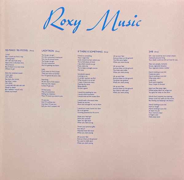 ROXY MUSIC (ロキシー・ミュージック)  - Roxy Music < 1st Album > (EU 「ハーフスピード・マスター」リマスター復刻再発180g LP/NEW)