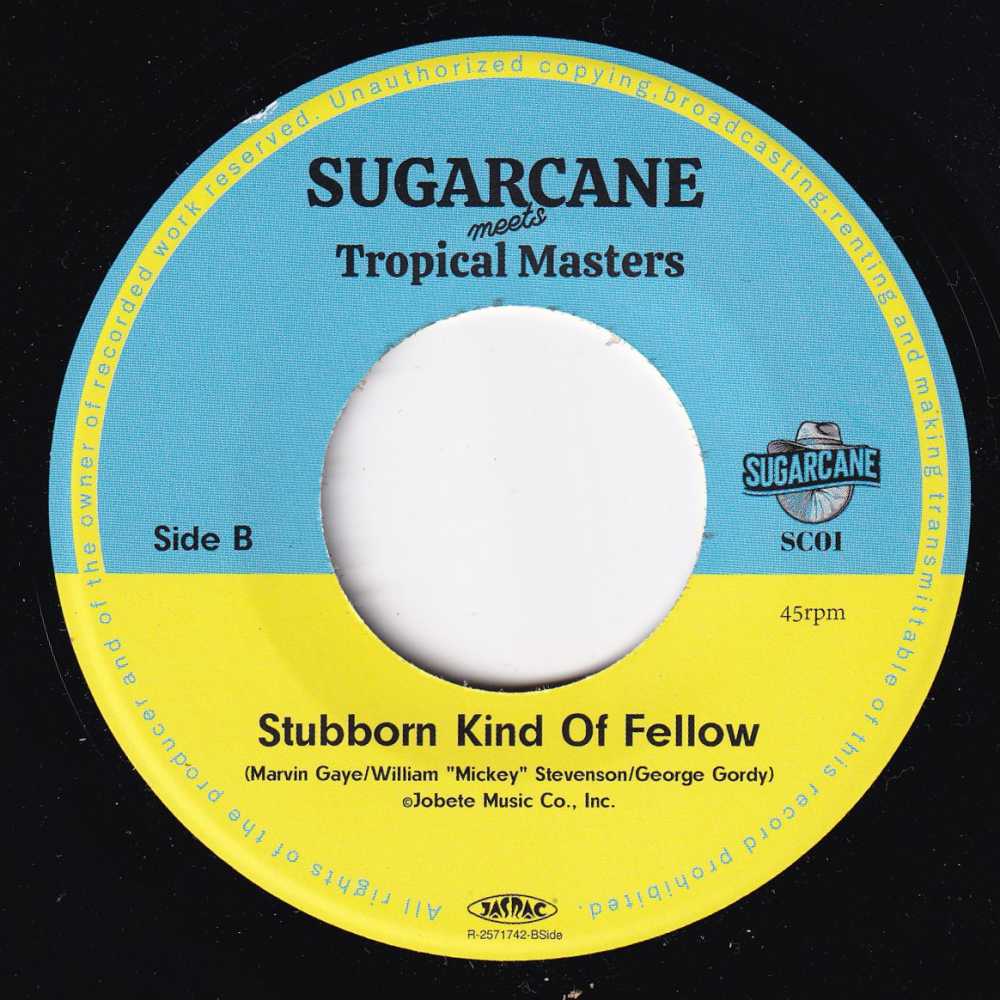 Sugarcane meets Tropical Masters (シュガーケーン・ミーツ・トロピカル・マスターズ)  - Show And Tell /Stubborn Kind Of Fellow  (日本限定ジャケ付き  7インチ/New) うちとしては、B面マーヴィンゲイ名曲のレゲエカヴァ推しです！2/20発売、予約受付中。