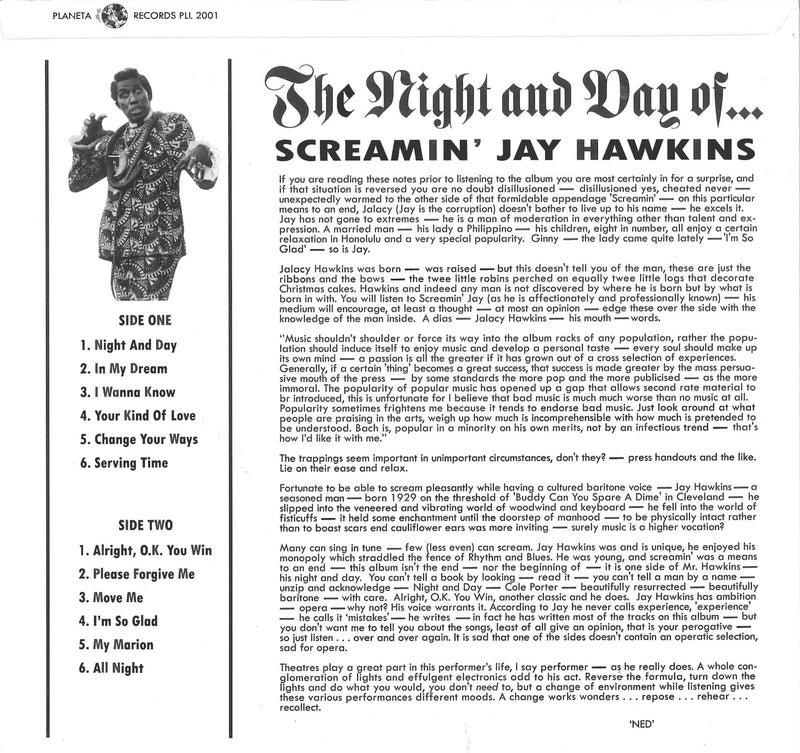 SCREAMIN’ JAY HAWKINS (スクリーミン・ジェイ・ホーキンス)  - The Night And Day Of Screamin' Jay Hawkins (EU 限定復刻再発 LP/New)