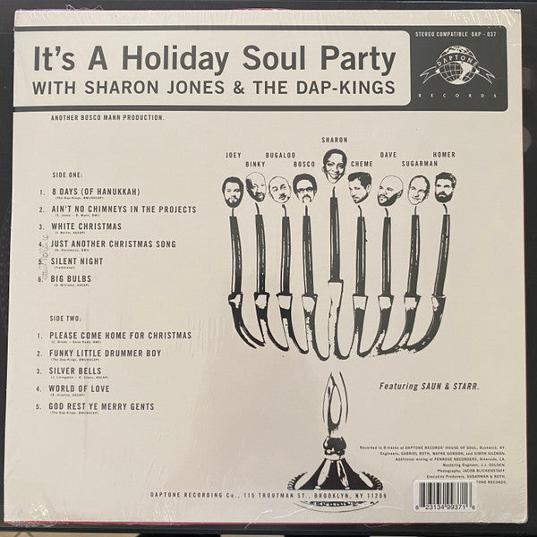 SHARON JONES & THE DAP-KINGS (シャロン・ジョーンズ & ダップキングス)  - It's A Holiday Soul Party (US 限定再発「カラー（紅白Candy Cane）VINYL」LP/New) '15年6作目クリスマス・アルバム！