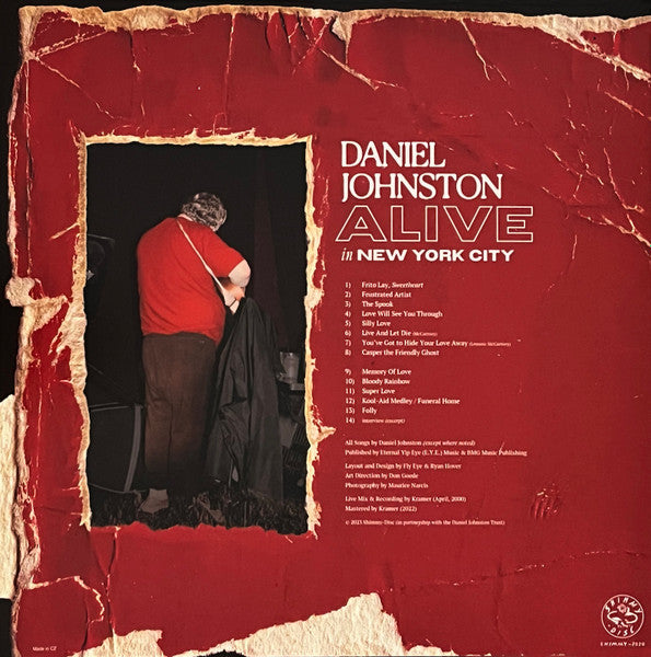 DANIEL JOHNSTON (ダニエル・ジョンストン)  - Alive In New York City (US 限定リリース・クリアヴァイナル LP/NEW)