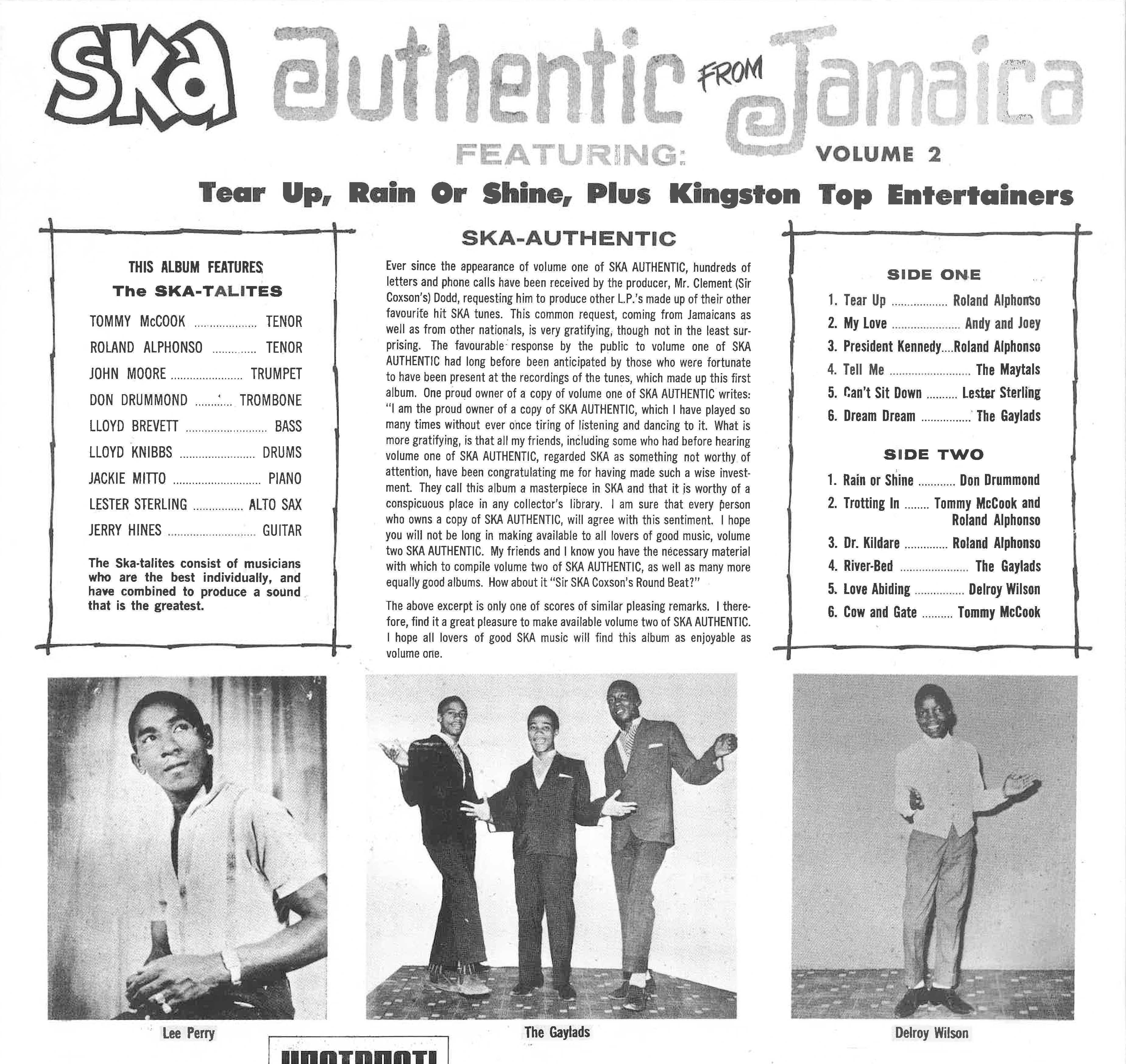 SKATALITES (スカタライツ)  - Ska Authentic Vol.2 (EU 限定プレス LP/ New) 初期コンピ第2弾