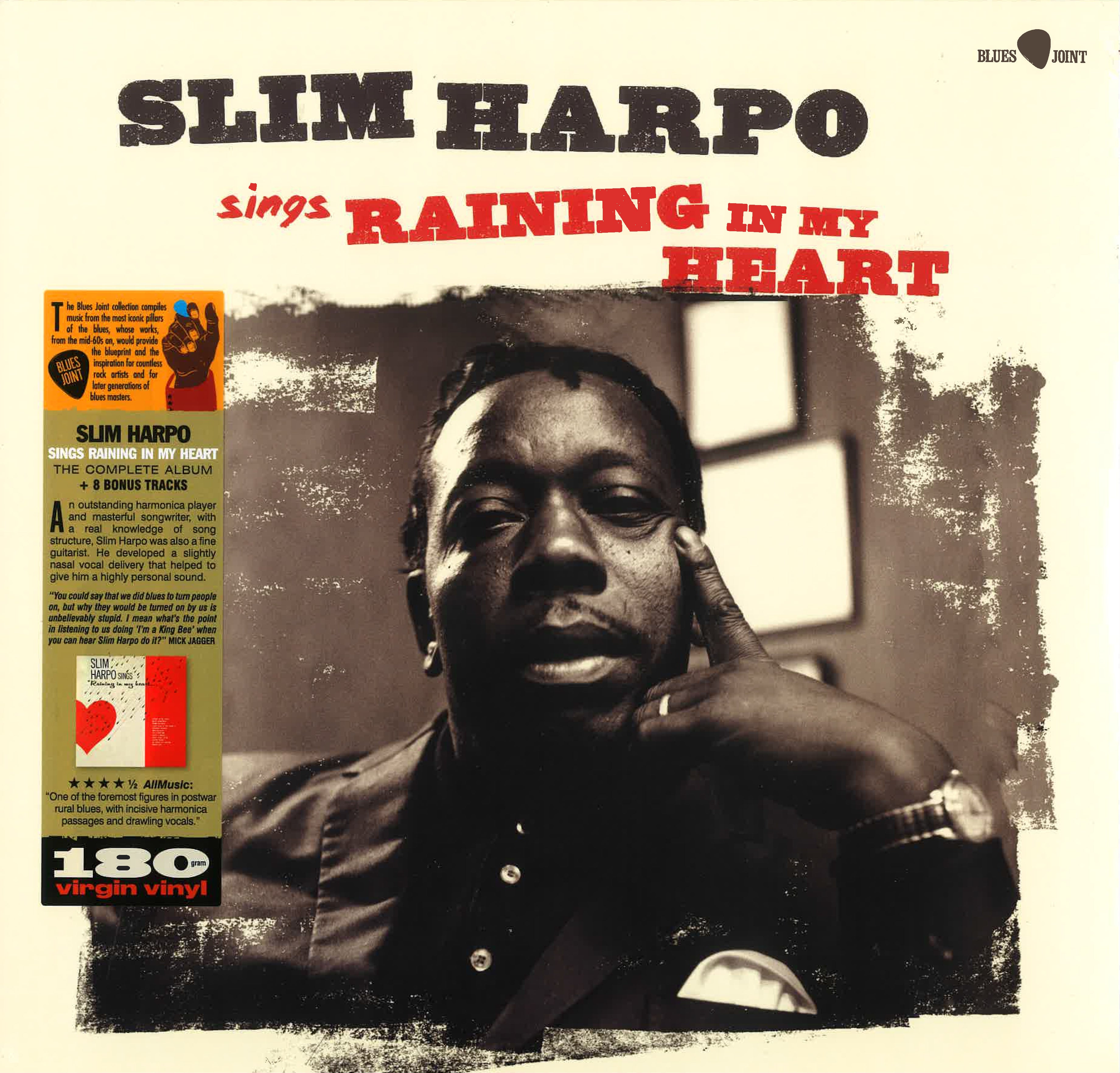SLIM HARPO (スリム・ハーポ)  - Sings Raining In My Heart  (EU 限定ボーナス追加20曲入り再発180g LP/New) ’61年名作デビューアルバム・プラス！