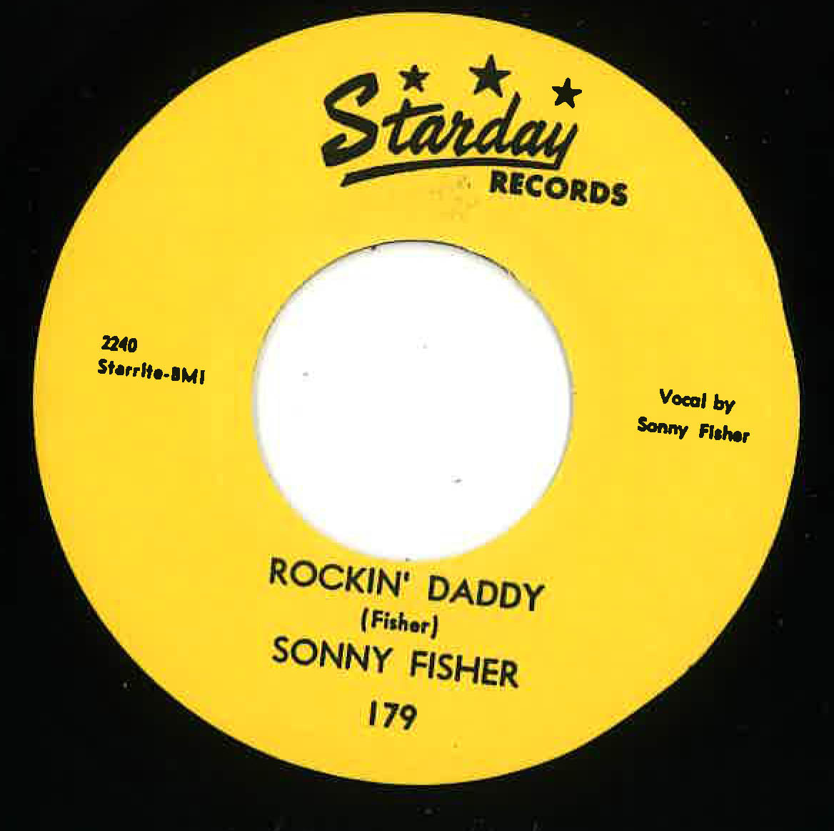 SONNY FISHER (ソニー・フィッシャー)  - Rockin' Daddy / Hold Me Baby (US限定リプロ再発「黒盤」7インチ/New) テディボーイ・ロカビリー古典！