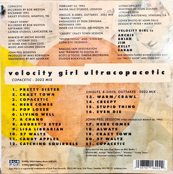 VELOCITY GIRL (ヴェロシティー・ガール)  - UltraCopacetic (US 限定復刻リマスター再発 CD/NEW)