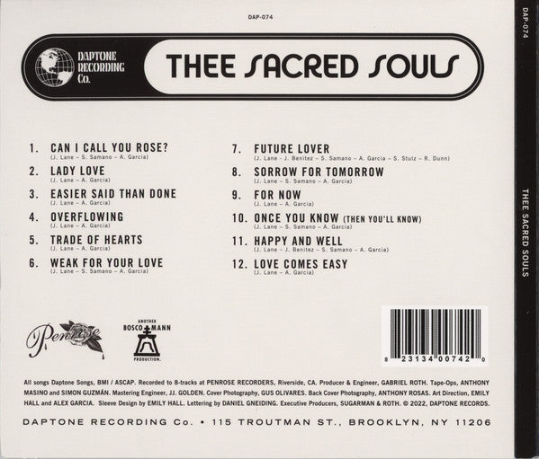 SACRED SOULS, THEE (ジー・セイクリッド・ソウルズ)  - Thee Sacred Souls (US 限定デジパックCD /New) チカーノソウル界大人気'22年デビューアルバム！