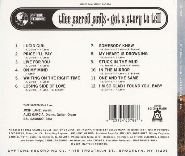 SACRED SOULS, THEE (ジー・セイクリッド・ソウルズ)  - Got A Story To Tell (US 限定デジパックCD/New) チカーノソウル界大人気'24年2ndアルバム！