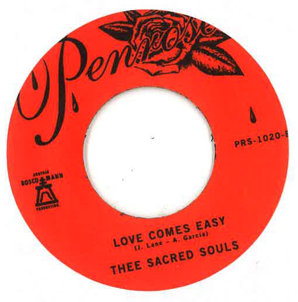 SACRED SOULS, THEE (ジー・セイクリッド・ソウルズ)  - Running Away / Love Comes Easy (US 限定再発「黒盤」7インチ/New)踊れて使えるアップテンポ・ピュア・ノーザン & 甘茶バラッド