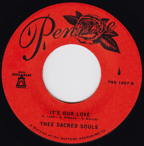 SACRED SOULS, THEE (ジー・セイクリッド・ソウルズ)  - Will I See You Again / It's Our Love (US 限定再発「黒盤」7インチ/New)美メロ・クロスオーバー、フリーソウル & 甘茶バラッド