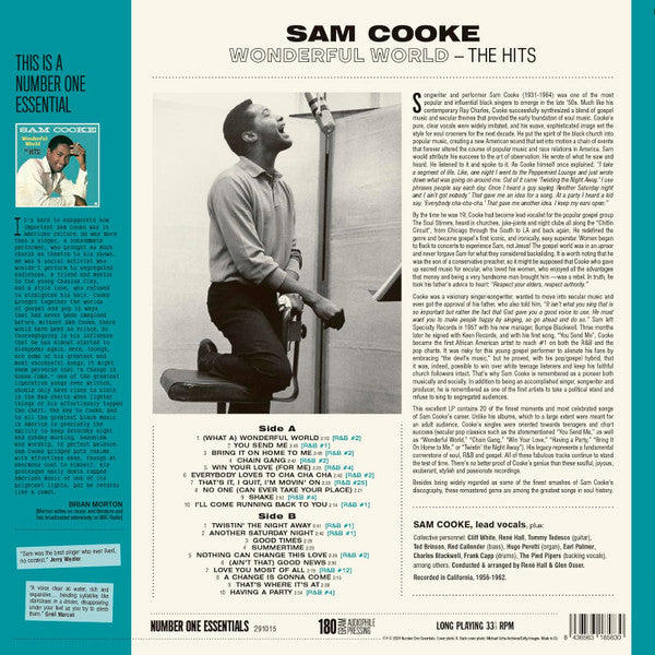 SAM COOKE (サム・クック)  - Wonderful World - The Hits !  (EU 限定180g「黒盤」 LP/New) ベスト全20曲！