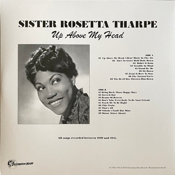 SISTER ROSETTA THARPE (シスター・ロゼッタ・サープ)  - Up Above My Head (EU 500枚限定復刻再発「クリア・ヴァイナル」 LP/New)