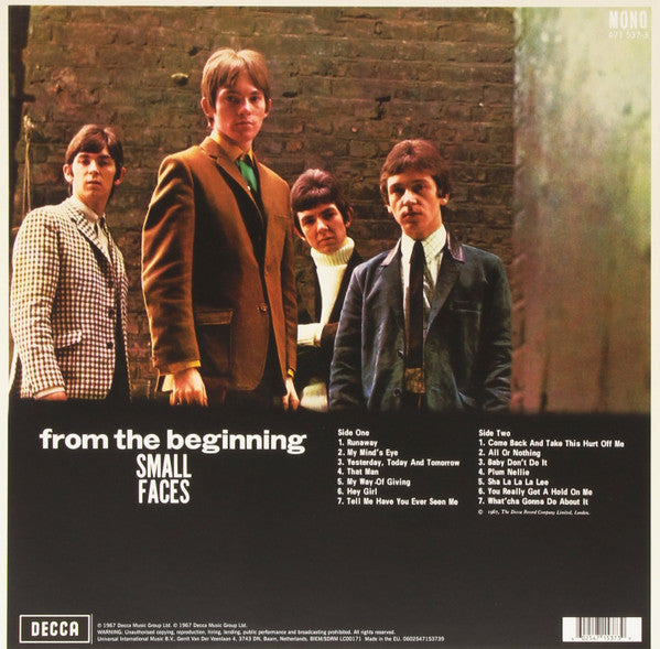 SMALL FACES (スモール・フェイセズ)  - From The Beginning (EU 限定復刻再発180g「モノラル」 LP /New)