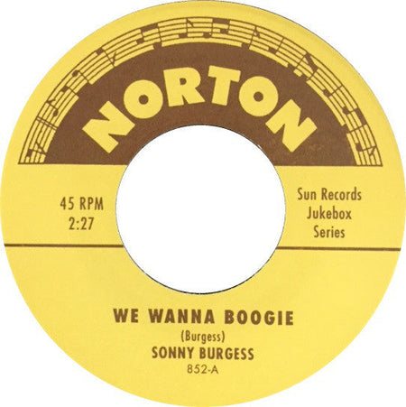 SONNY BURGESS (ソニー・バージェス)  - We Wanna Boogie / Thunderbird (US 限定再発 7"+CS/廃盤 New)