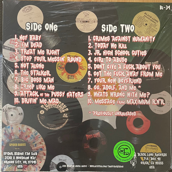 SPIDER BABIES (スパイダー・ベイビーズ)  - Greatest Hits (US 限定「ピンク Vinyl」LP/廃盤 New)