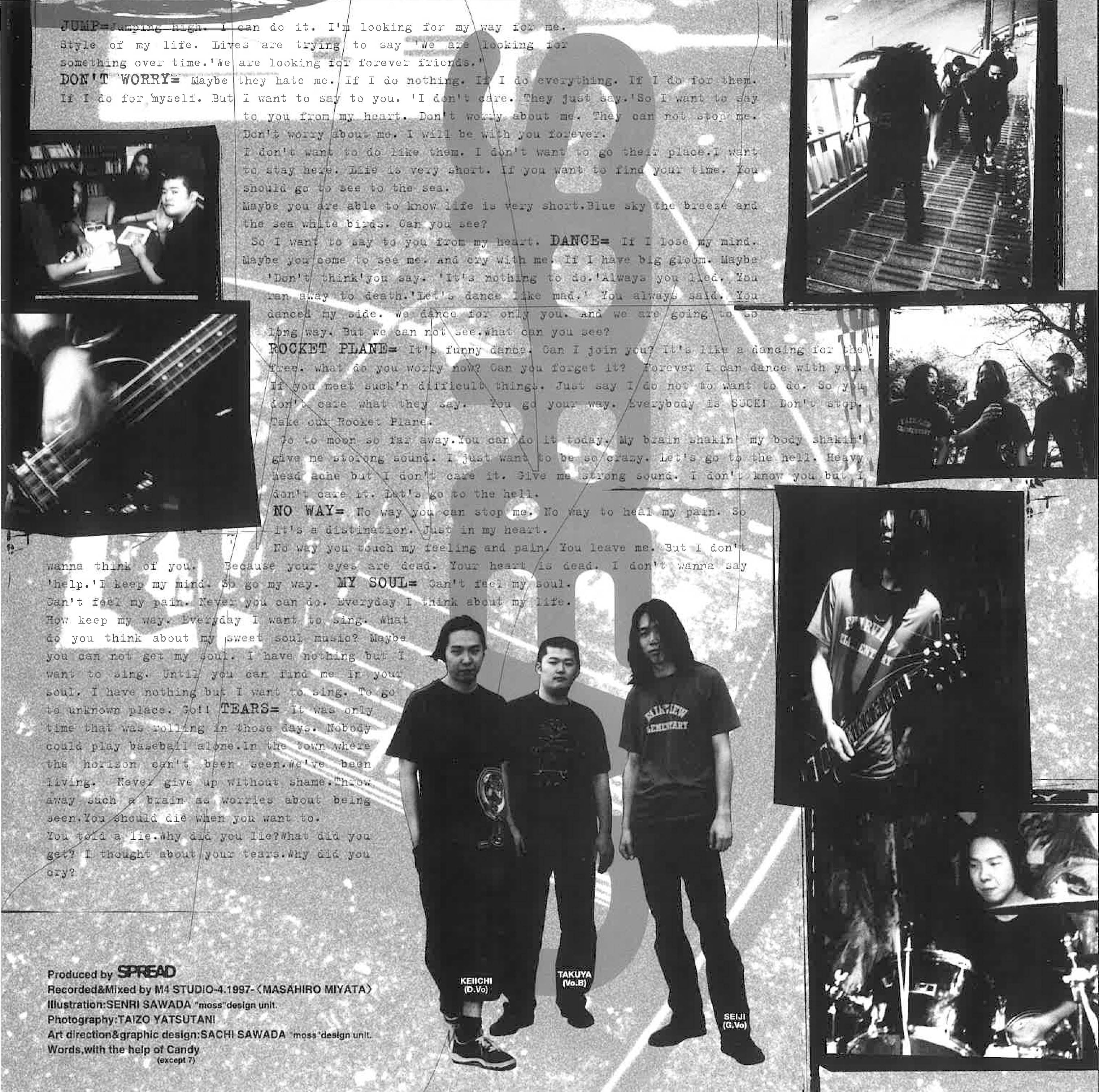 SPREAD (スプレッド) - Unknown Place (日本 タイムボム  限定「黒盤」 10インチ・ミニLP/New)大阪メロディック・パンク・トリオ'97年発表7曲入りデビュー・ミニ・アルバム