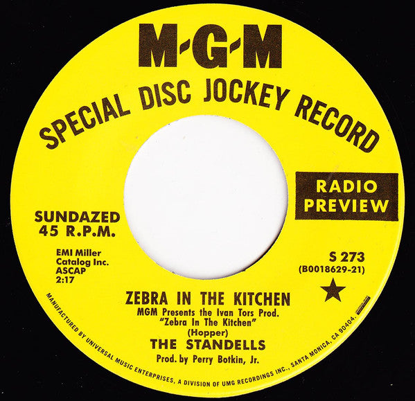 STANDELLS, THE (ザ・スタンデルズ)  - Zebra In The Kitchen / Someday You'll Cry (US ブラックフライデーRSD 2500枚限定ジャケ付き再発7" /廃盤 New)