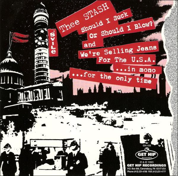 STASH, THE  (= THE HEADCOATS) (ザ・スタッシュ = ザ・ヘッドコーツ)  - Should I Suck Or Should I Blow? (US 限定「黒盤」 7インチ New) ヘッドコーツの変名、クラッシュ名曲カバー！