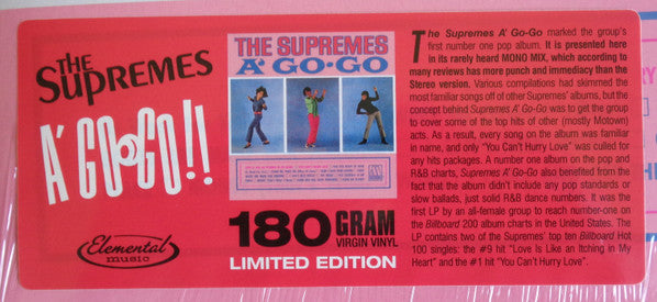 SUPREMES (スプリームス / シュプリームス)  - A Go Go (EU 限定復刻再発180gモノラル LP/New)