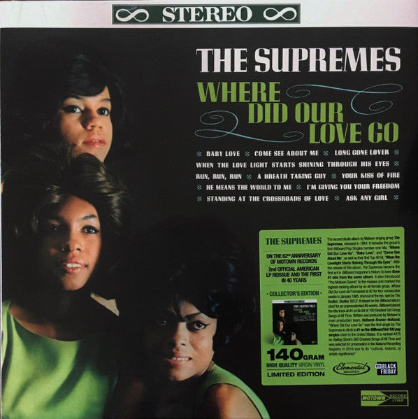 SUPREMES (スプリームス / シュプリームス)  - Where Did Our Love Go (US & EU RSDブラックフライデー3500枚限定復刻再発140g LP/New)