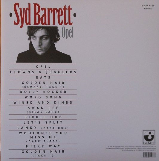 SYD BARRETT (シド・バレット)  - Opel (EU 限定復刻再発 LP-見開きジャケ/New) '68〜'70年録音レアトラック編集コンピ