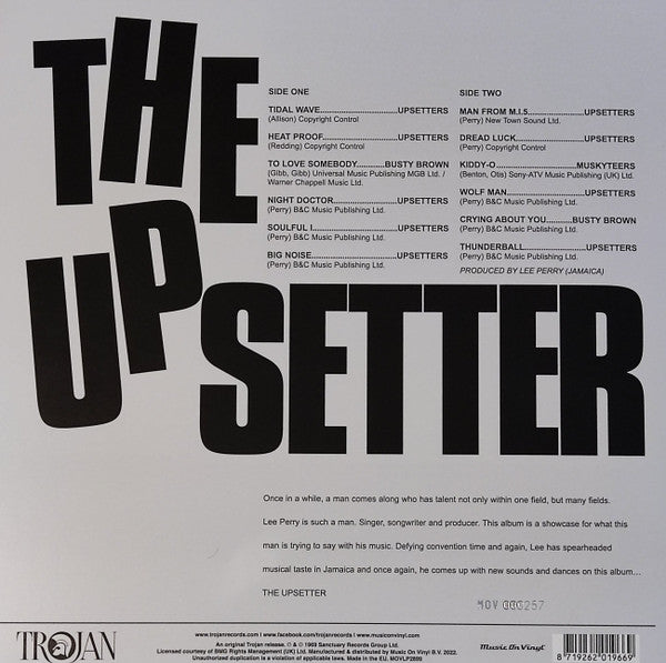 UPSETTERS, THE  (ジ・アップセッターズ )  - The Upsetter (EU M.O.V社 1000枚限定復刻再発「オレンジ VINYL」180g ステレオ LP/New)