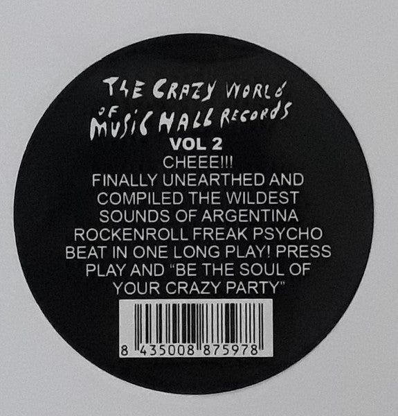 V.A. (秘境60'sガレージ・ナゲッツ・シリーズの「南米」編第2弾)  - The Crazy World Of Music Hall Records Vol.2 (Spain 限定500枚プレス LP/New)