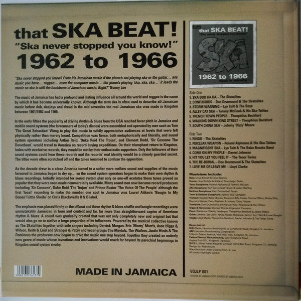 V.A. ('62〜'65年ジャマイカン・スカ・コンピ)  - That Ska Beat! 1962 To 1966 (UK 2024年限定再発「赤盤」LP/New)