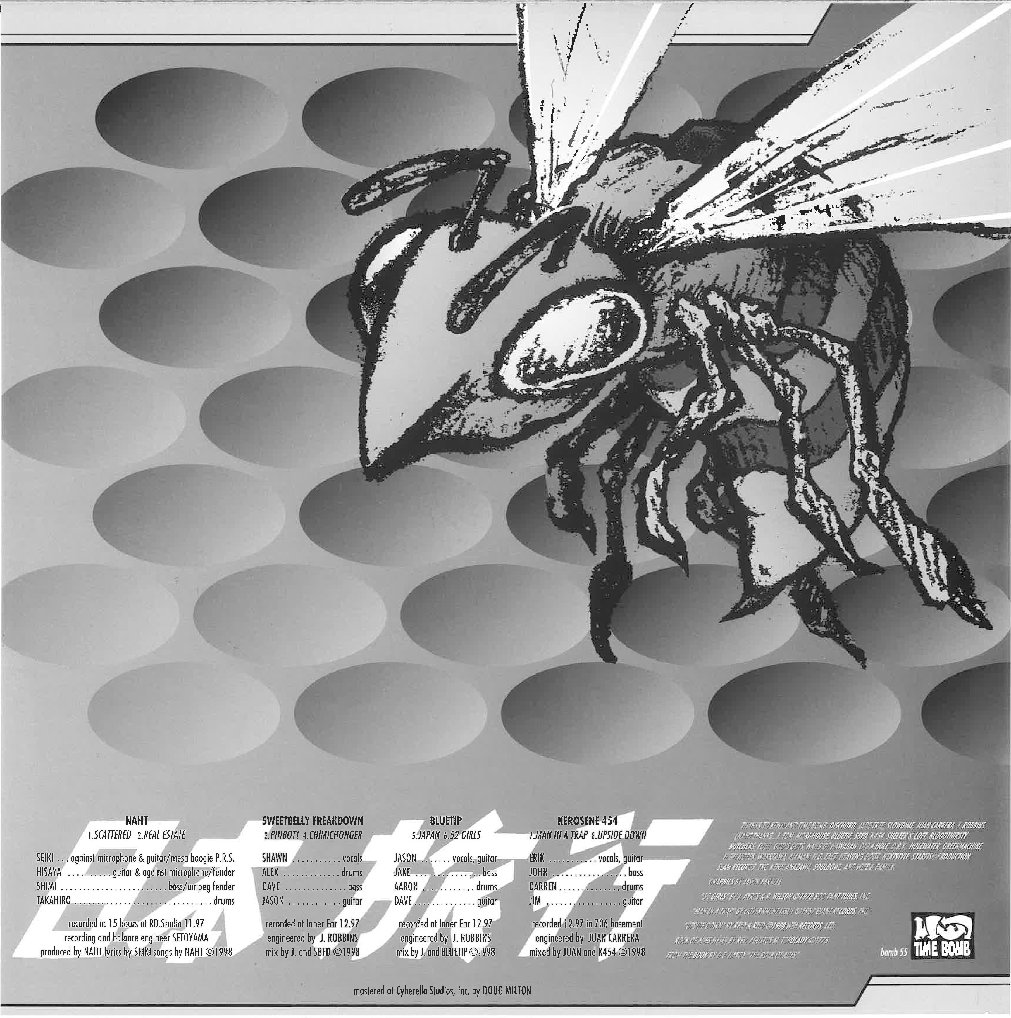 V.A.(NAHTと、米ディスコード社関連3バンド '98年来日記念盤) - Touring Japan  (Japan  タイムボム 限定 4バンド・スプリット・アナログ LP/廃盤 New) 残少！