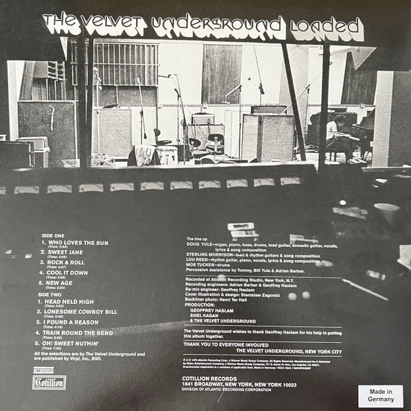 VELVET UNDERGROUND (ヴェルヴェット・アンダーグラウンド)  - Loaded (Worldwide 全世界共通限定再発「クリスタル・クリア VINYL」LP/New - RCD1 9034)