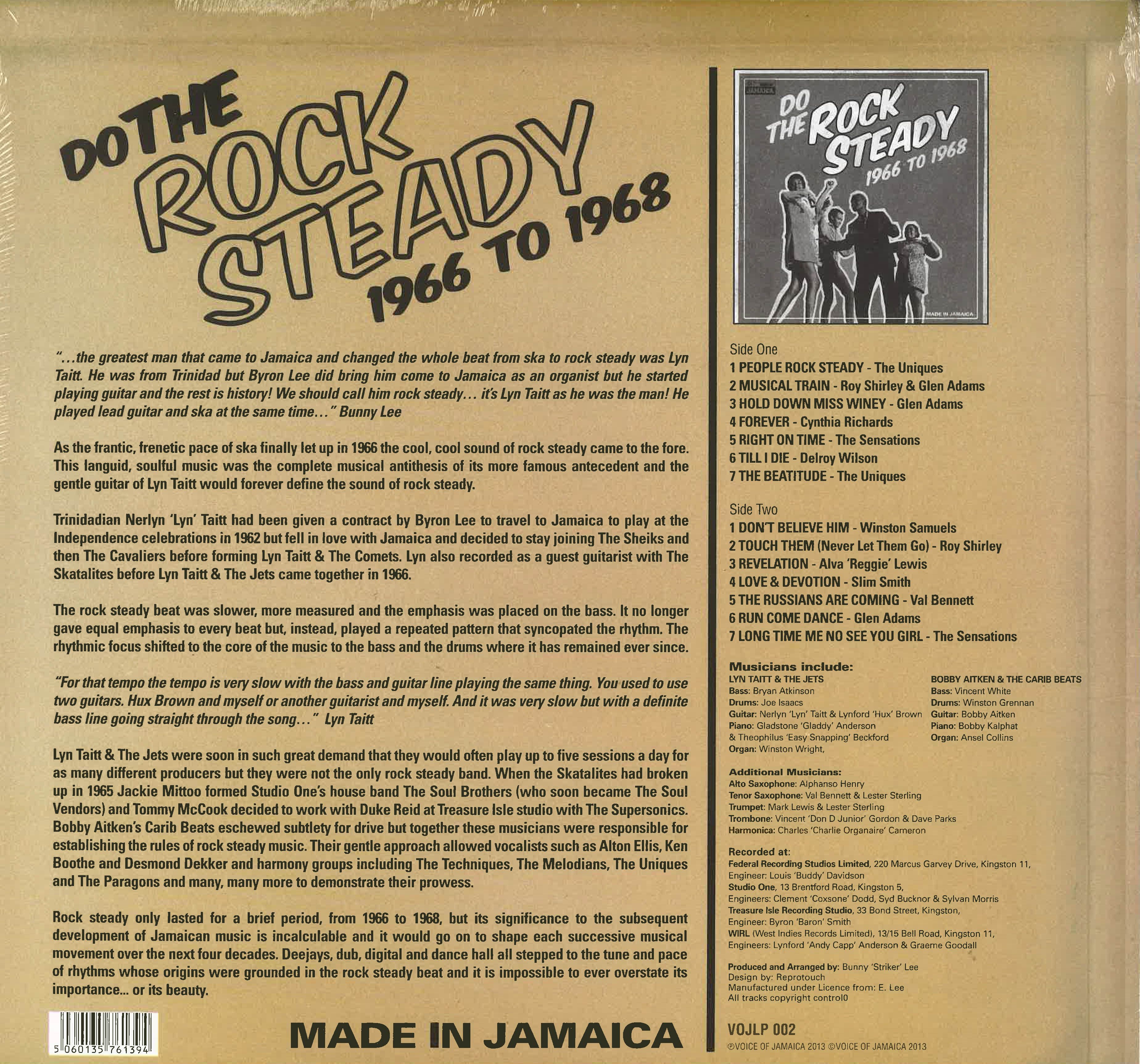 V.A. ('66〜'68年ジャマイカン・ロックステディ・コンピ)  - Do The Rock Steady 1966 To 1968 (UK 限定復刻再発「グリーン VINYL」LP/New)