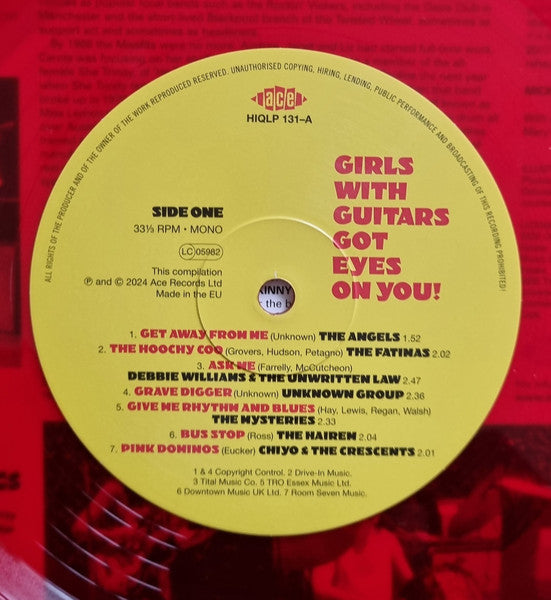 V.A. (60's 欧米ガールズ・ガレージ・シリーズ・コンピ)  - Girls With Guitars Got Eyes On You! (UK-EU 限定リリース「赤盤」モノラル LP/New)