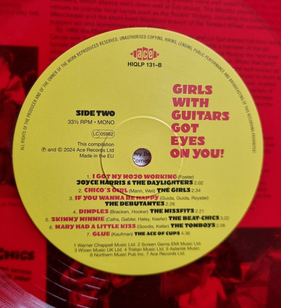 V.A. (60's 欧米ガールズ・ガレージ・シリーズ・コンピ)  - Girls With Guitars Got Eyes On You! (UK-EU 限定リリース「赤盤」モノラル LP/New)