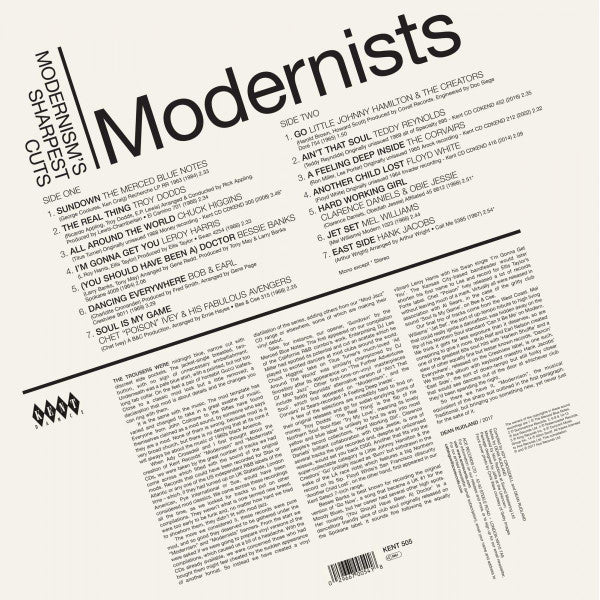 V.A. (英ケント社編集の人気ノーザン名曲集)  - Modernists : Modernism's Sharpest Cuts (UK 限定プレス LP/ New)