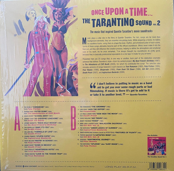 V.A. (タランティーノ監督映画サントラ編集コンピ第2弾)  - Once Upon A Time... The Tarantino Sound Vol.2 (EU 限定プレス180g「黄色盤」LP/ New)