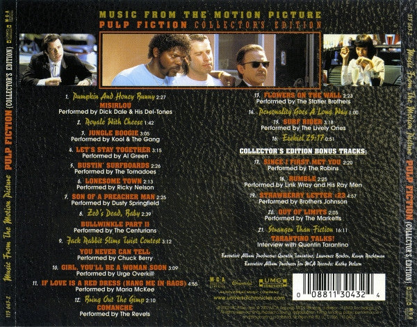 O.S.T. (サントラ : パルプ・フィクション)  - Pulp Fiction: Music From The Motion Picture (UK-EU 限定再発 CD/New)