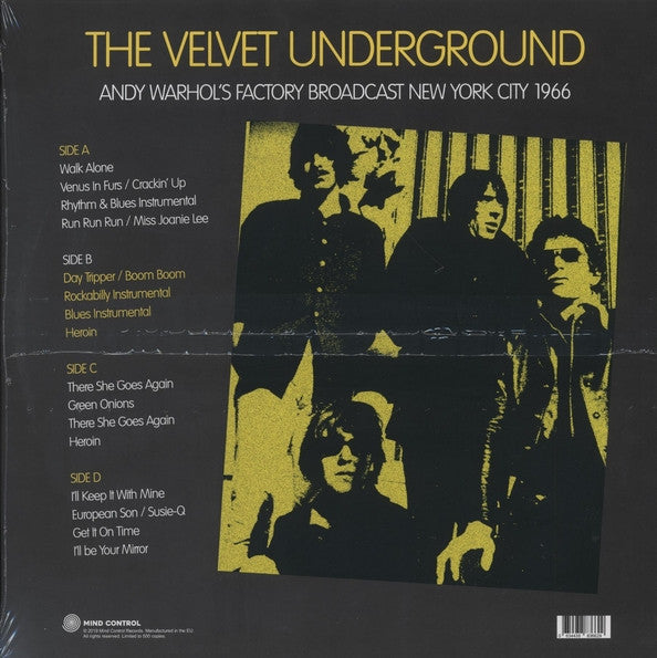 VELVET UNDERGROUND (ヴェルヴェット・アンダーグラウンド)  - Andy Warhol's Factory Broadcast NYC 1966 (EU 500枚限定 2xLP/New)