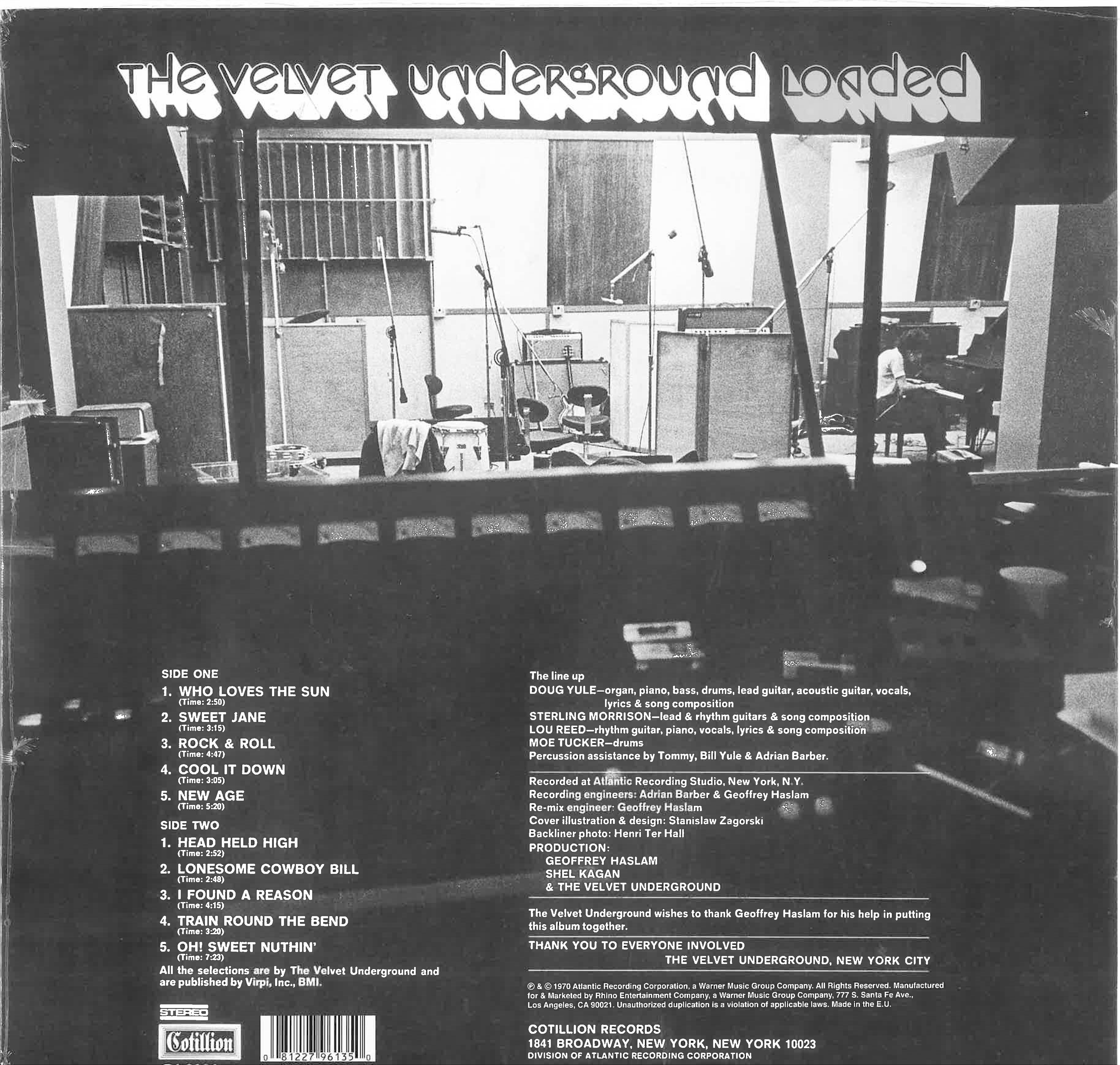 VELVET UNDERGROUND (ヴェルヴェット・アンダーグラウンド)  - Loaded (EU 限定復刻再発 LP/New-R1-9034 )