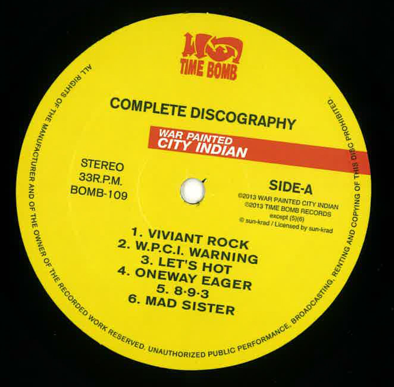 Anthony Moore 日本盤 WAR PAINTED CITY INDIAN (ウォー・ペインテッド・シティ