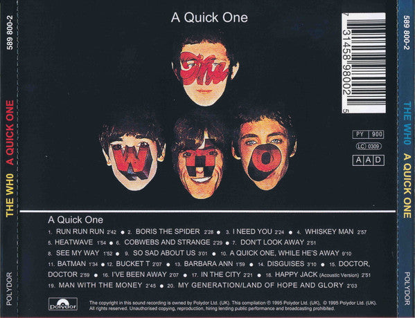 WHO (フー)  - A Quick One (EU 限定リマスター再発ステレオ CD/New)