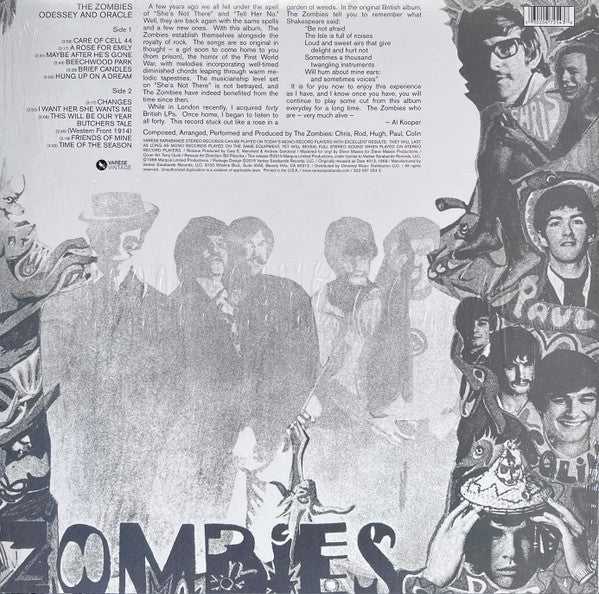 ZOMBIES (ゾンビーズ)  - Odessey & Oracle (US '15年限定復刻再発 LP/New # 0030206725438) '68年大名作セカンド・アルバム