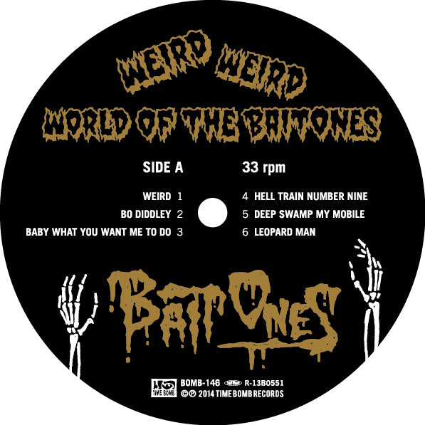 BAITONES (ベイトワンズ)  - Weird World Of The Baitones (Japan タイムボム300枚限定リマスター再発LP-特製ポスタージャケ /New)' 2014年デビュー・アルバム初LP化！4/25 （金）発売、先行予約受付中！