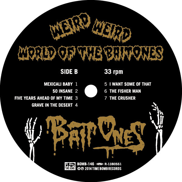 BAITONES (ベイトワンズ)  - Weird World Of The Baitones (Japan タイムボム300枚限定リマスター再発LP-特製ポスタージャケ /New)' 2014年デビュー・アルバム初LP化！4/25 （金）発売、先行予約受付中！