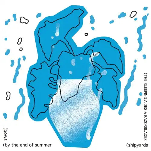 bows / by the end of summer / THE SLEEPING AIDES & RAZORBLADES / shipyards - 4 Way Split (Japan 限定リリース4曲入りスプリット 7インチ/NEW)