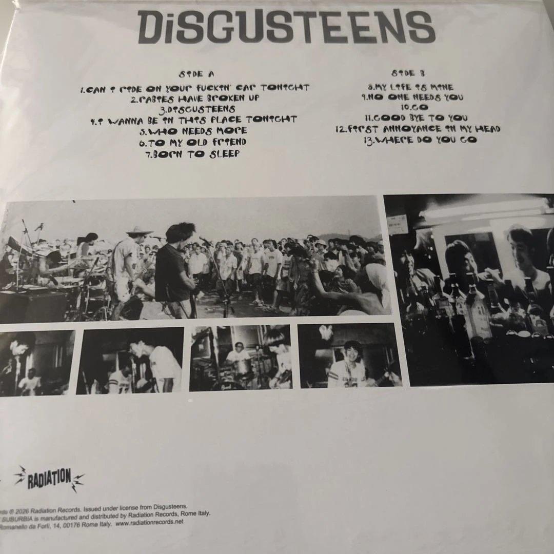DISGUSTEENS (ディスガスティーンズ)  - Disgusteens (Italy 正規再発「限定レッドヴァイナル」LP/ New) '99年ファースト！初LP化！