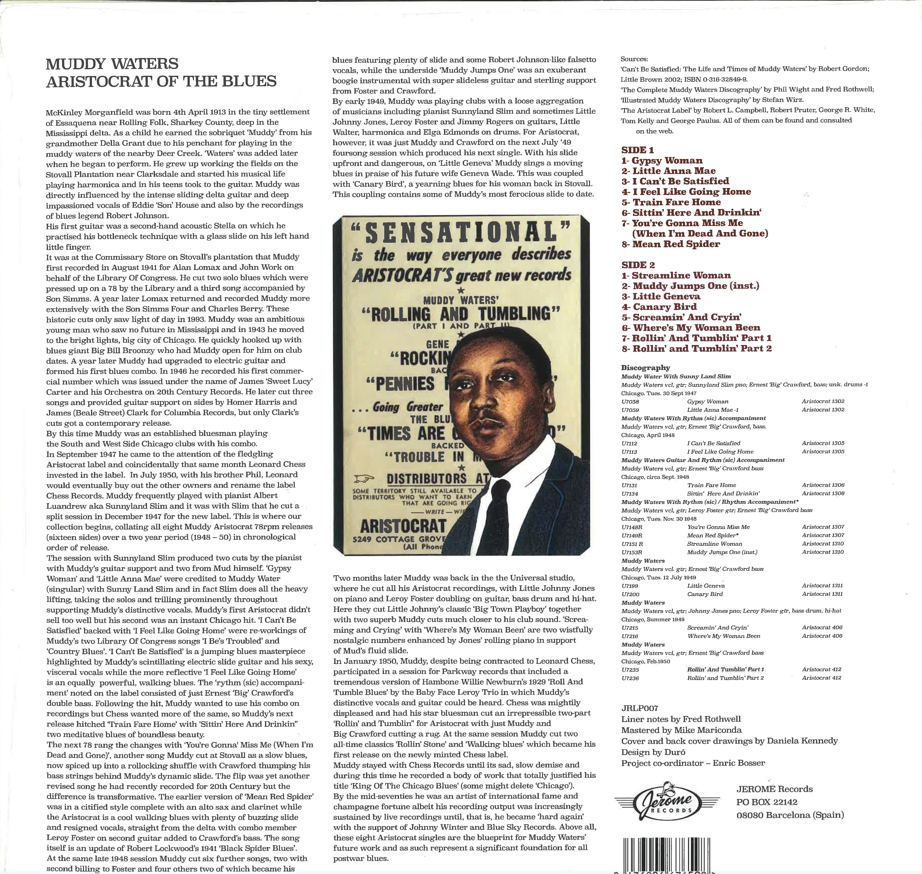 MUDDY WATERS (マディ・ウォーターズ)  - Screamin’ and Cryin’ (スペイン限定リリース LP/New)デビュー時'48〜50年78回転SPx8枚の編集コンピ！