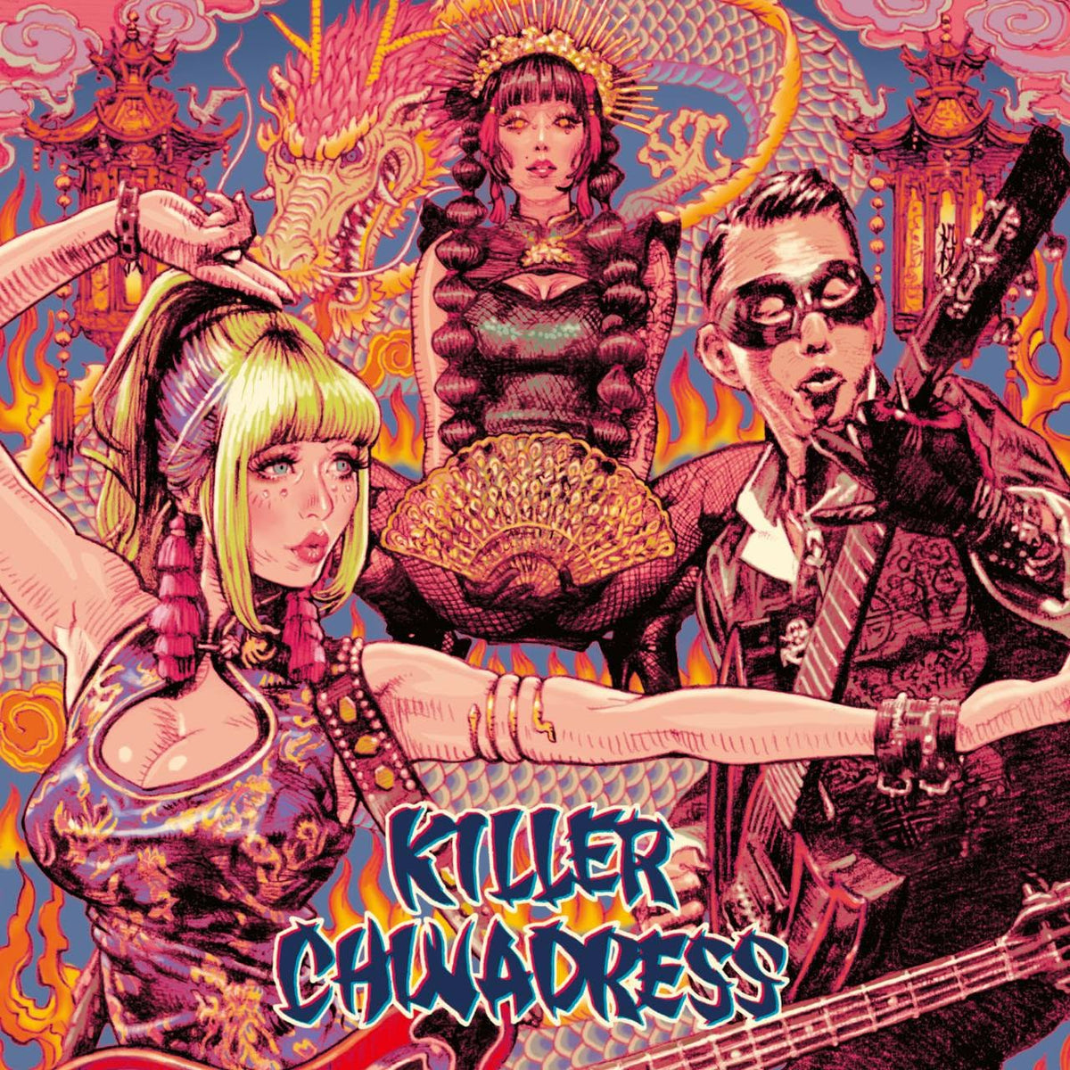 KILLER CHINADRESS  (キラー・チャイナドレス)  - モーターサイコ：Motr Psycho /  エンター・ザ・ドラゴン ： Enter The Dragon (日本300枚限定ジャケ付き7インチ /New) 名古屋ガレージ2作目シングル！近日入荷、予約受付中！