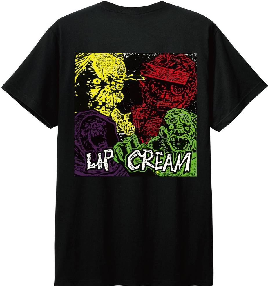 LIP CREAM (リップ・クリーム)  - Thrash Til Death black T shirt (Japan 限定 T-シャツ / 予約商品）